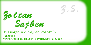 zoltan sajben business card